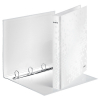 Leitz WOW metallic white ring binder with 4 D-rings