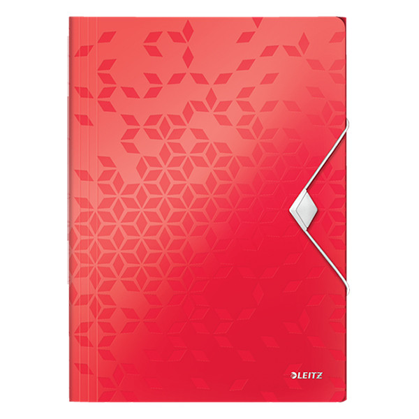 Leitz WOW red plastic 3-flap folder 45990026 227646 - 1