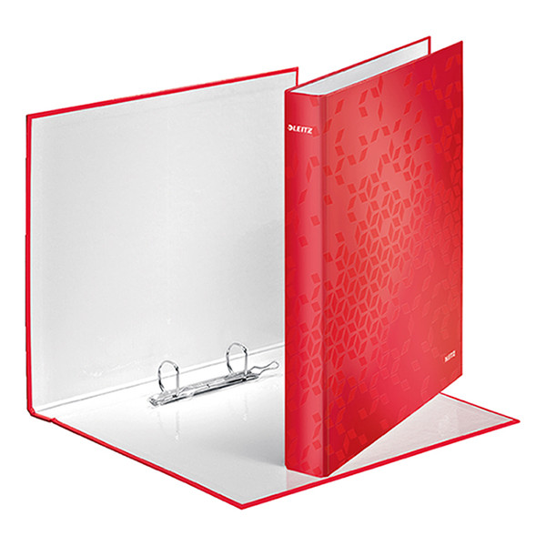 Leitz WOW red ring binder with 2 D-rings 42410026 227644 - 1