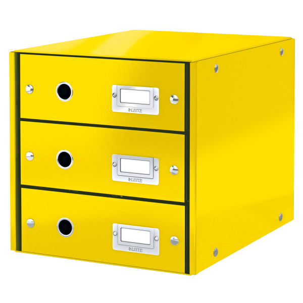 Leitz WOW yellow drawer unit (3 drawers) 60480016 226163 - 1