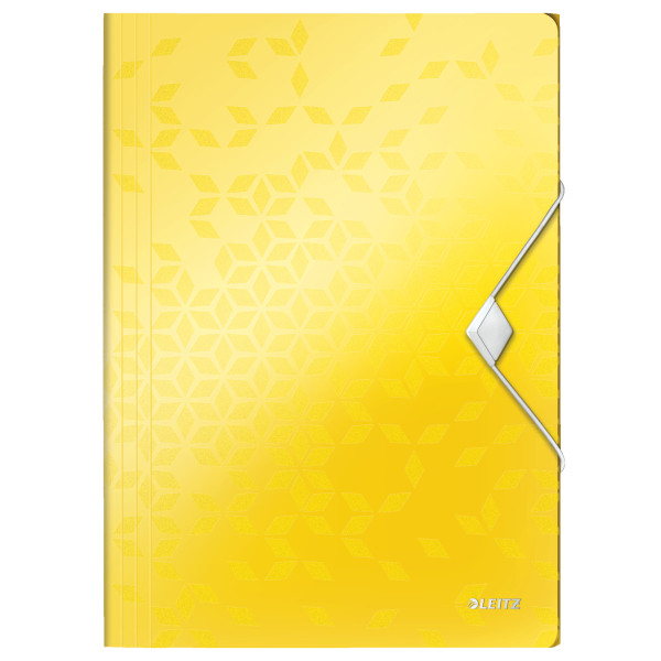 Leitz WOW yellow plastic 3-flap folder 45990016 226137 - 1