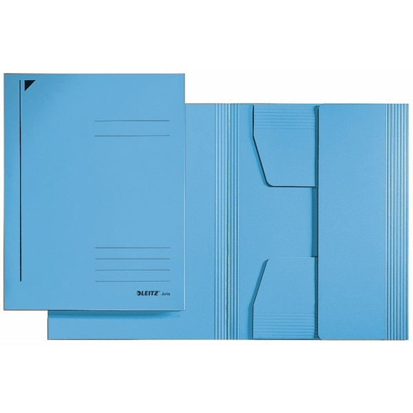 Leitz blue A3 3-flap cardboard folder with line printing (25-pack) 39230035 202882 - 1