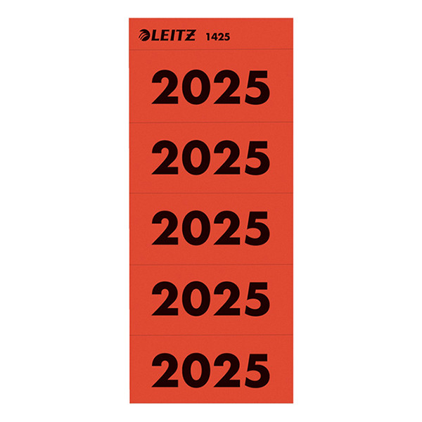 Leitz red 2025 self-adhesive year labels (100-pack) 14250025 227661 - 1