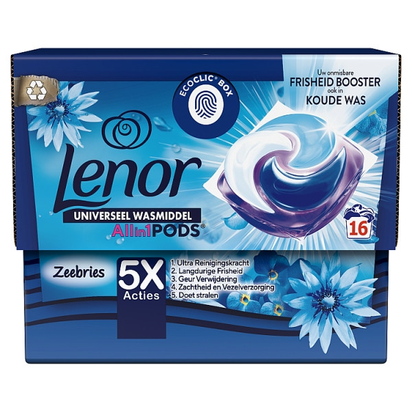 Lenor Sea Breeze All-in-1 detergent pods (16 pods)  SLE00480 - 1