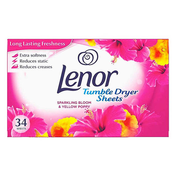 Lenor Sparkling Bloom & Yellow Poppy dryer sheets (34 sheets)  SLE00255 - 1