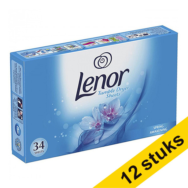 Lenor Spring Awakening dryer sheets (34 sheets) (12-pack)  SLE00248 - 1