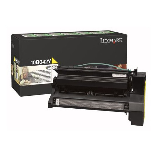 Lexmark 10B042Y high capacity yellow toner (original) 10B042Y 034300 - 1