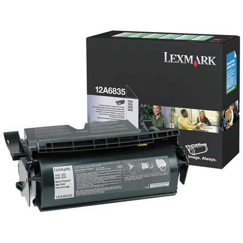 Lexmark 12A6835 high capacity black toner (original Lexmark) 12A6835 034225 - 1