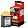 Lexmark 15MX120 (#20) colour ink cartridge (original)