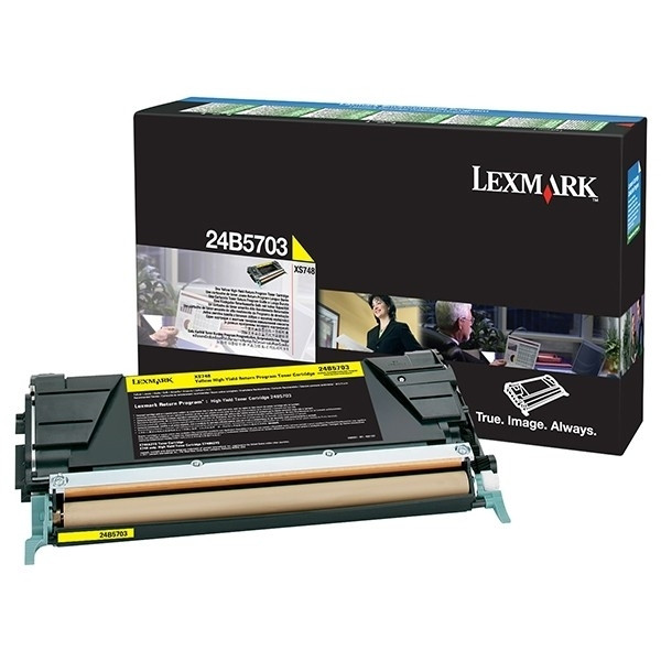 Lexmark 24B5703 yellow toner (original Lexmark) 24B5703 037842 - 1