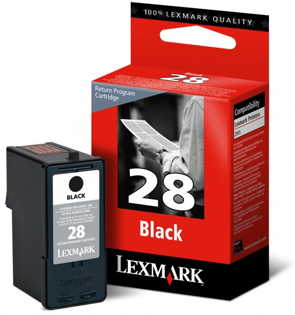 Lexmark 28 black ink cartridge (original Lexmark) 18C1428E 040300 - 1