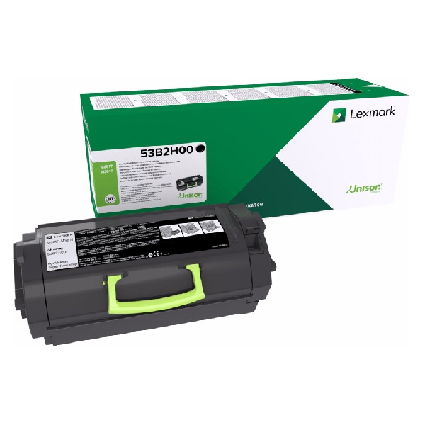 Lexmark 53B2H00 high capacity black toner (original Lexmark) 53B2H00 037736 - 1