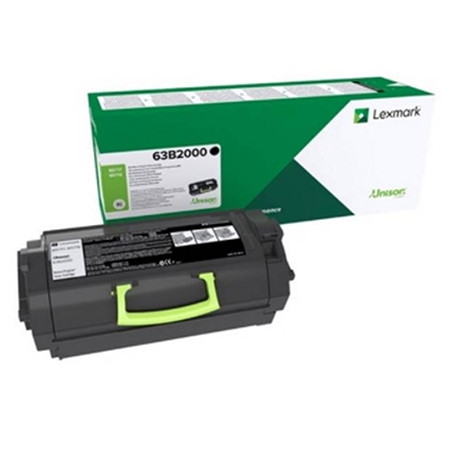 Lexmark 63B2000 black toner (original Lexmark) 63B2000 037774 - 1