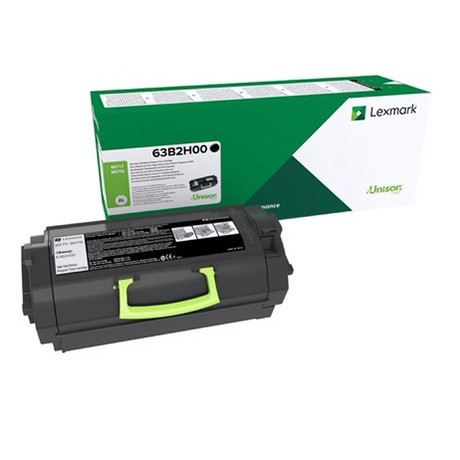 Lexmark 63B2H00 high capacity black toner (original Lexmark) 63B2H00 037776 - 1