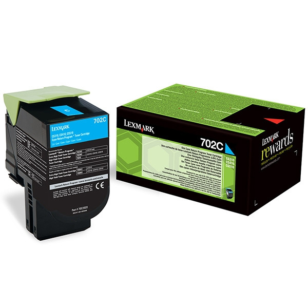 Lexmark 702C (70C20C0) cyan toner (original Lexmark) 70C20C0 037240 - 1