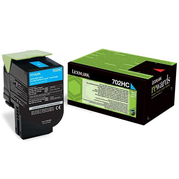 Lexmark 702HC (70C2HC0) high capacity cyan toner (original Lexmark) 70C2HC0 037248 - 1