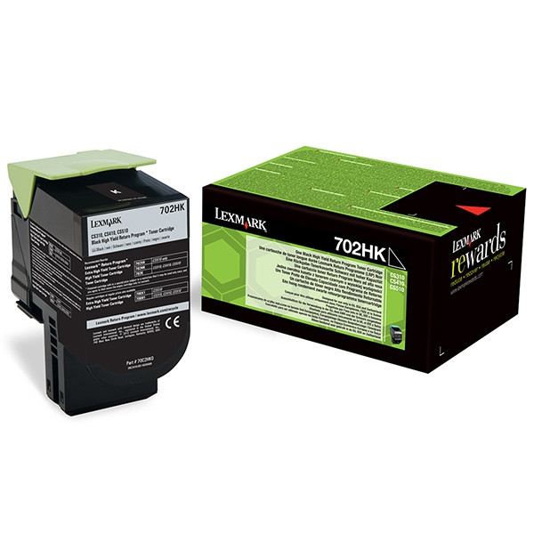 Lexmark 702HK (70C2HK0) high capacity black toner (original Lexmark) 70C2HK0 037246 - 1