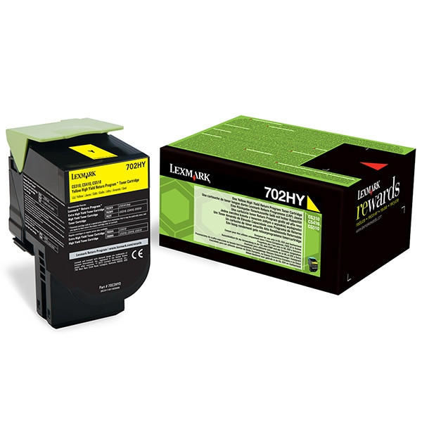 Lexmark 702HY (70C2HY0) high capacity yellow toner (original Lexmark) 70C2HY0 70C2HYE 037252 - 1