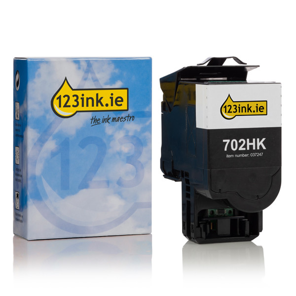 Lexmark 702K (70C20K0) black toner (123ink version) 70C20K0C 037239 - 1