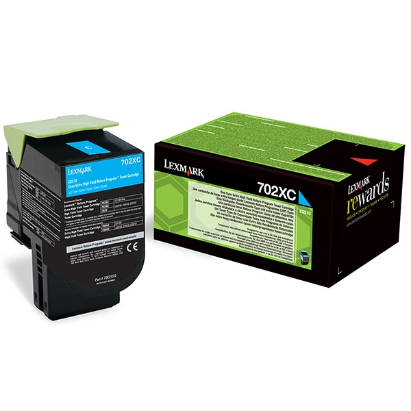 Lexmark 702XC (70C2XC0) extra high capacity cyan toner (original Lexmark) 70C2XC0 037256 - 1