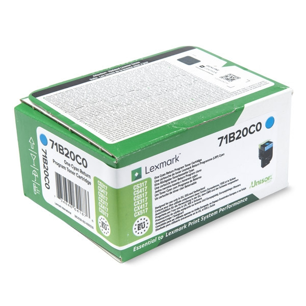 Lexmark 71B20C0 cyan toner (original Lexmark) 71B20C0 037742 - 1