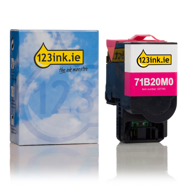 Lexmark 71B20M0 magenta toner (123ink version) 71B20M0C 037745 - 1