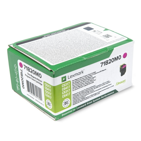 Lexmark 71B20M0 magenta toner (original Lexmark) 71B20M0 037744 - 1