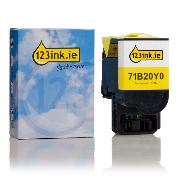 Lexmark 71B20Y0 yellow toner (123ink version) 71B20Y0C 037747 - 1