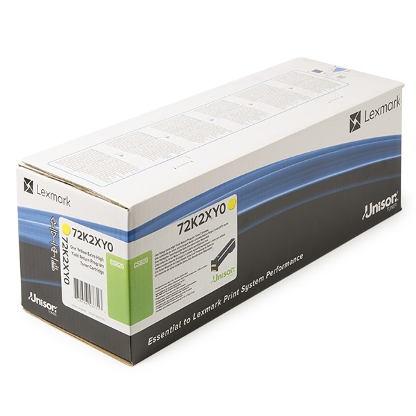 Lexmark 72K2XY0 high capacity yellow toner (original Lexmark) 72K2XY0 037644 - 1