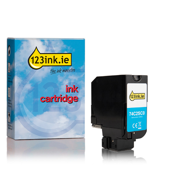 Lexmark 74C2SC0 high capacity cyan toner (123ink version) 74C2SC0C 037615 - 1