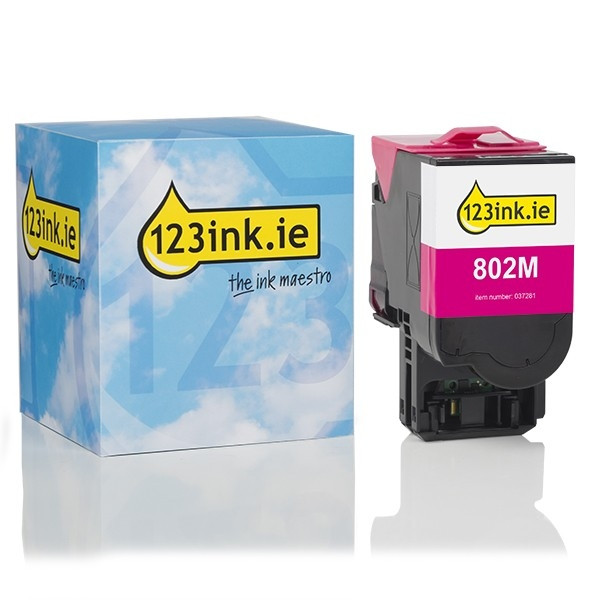 Lexmark 802M (80C20M0) magenta toner (123ink version) 80C20M0C 037281 - 1