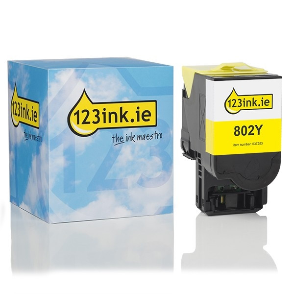 Lexmark 802Y (80C20Y0) yellow toner (123ink version) 80C20Y0C 037283 - 1