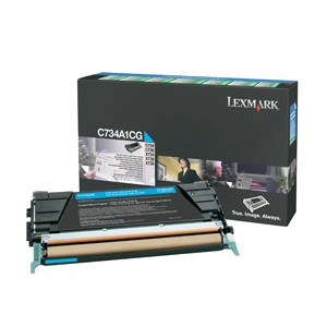 Lexmark C734A1CG cyan toner (original Lexmark) C734A1CG 037070 - 1