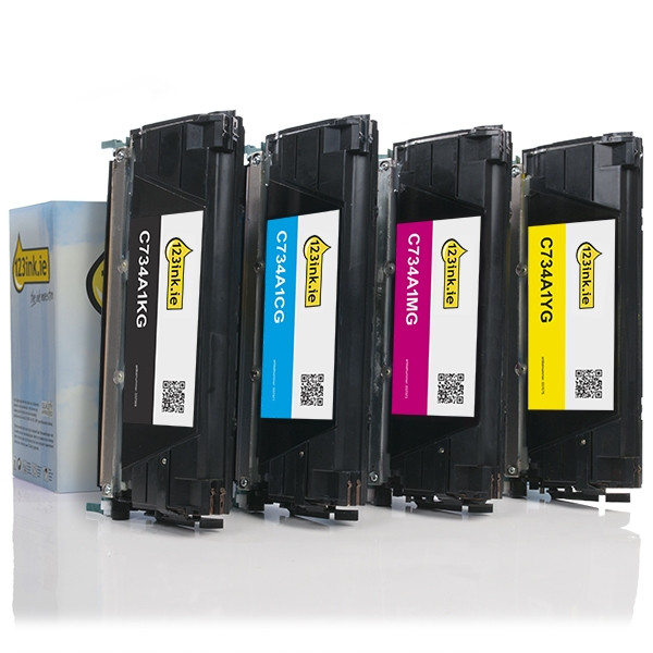 Lexmark C734A1KG/CG/MG/YG toner 4-pack (123ink version)  130278 - 1