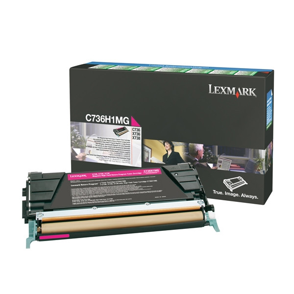 Lexmark C736H1MG high capacity magenta toner (original Lexmark) C736H1MG 037080 - 1