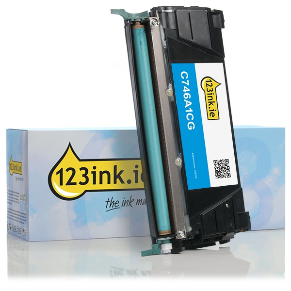 Lexmark C746A1CG cyan toner (123ink version) C746A1CGC 037209 - 1