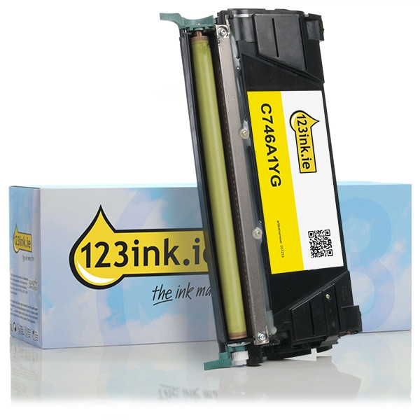 Lexmark C746A1YG yellow toner (123ink version) C746A1YGC 037213 - 1