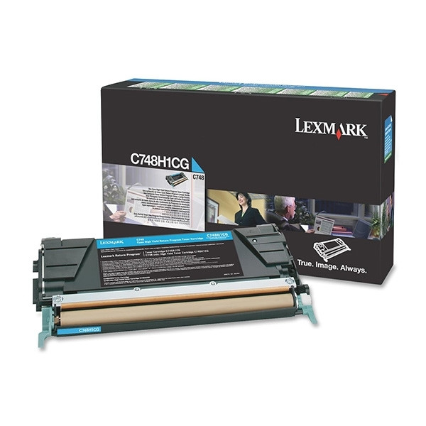 Lexmark C748H1CG high capacity cyan toner (original Lexmark) C748H1CG 037202 - 1