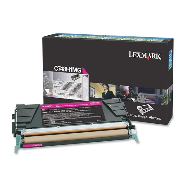 Lexmark C748H1MG high capacity magenta toner (original Lexmark) C748H1MG 037204 - 1