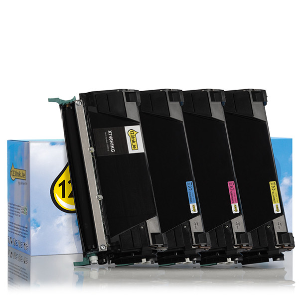 Lexmark X746H1KG/X748H1CG/MG/YG high capacity toner 4-pack (123ink version)  131980 - 1