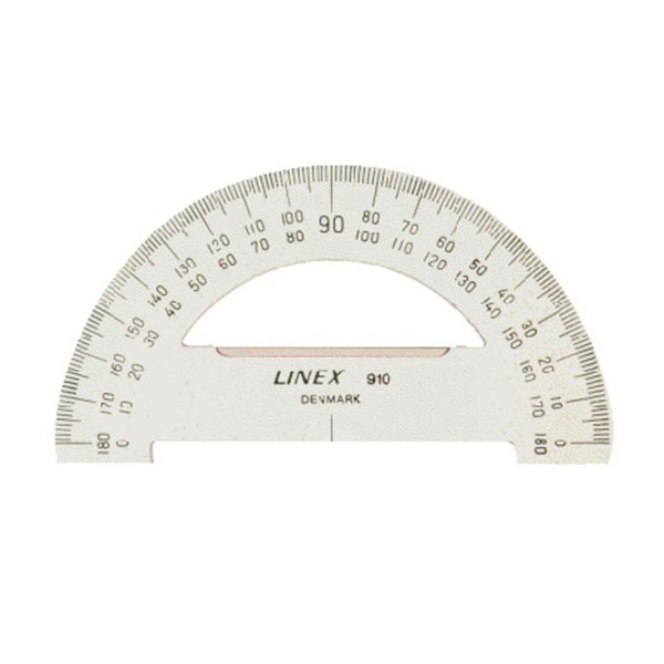 Linex protractor 100 mm 180 degrees transparent 100413011 224519 - 1