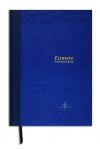 Lismore A4 blue stitched hardcover notebook, 120 sheets