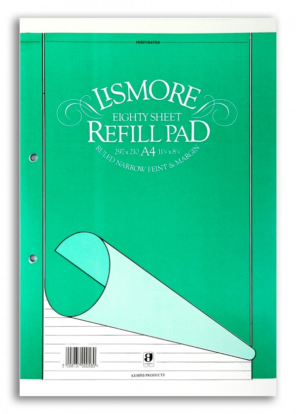 Lismore A4 refill pad, narrow feint, 160 sheets (106)  246190 - 1