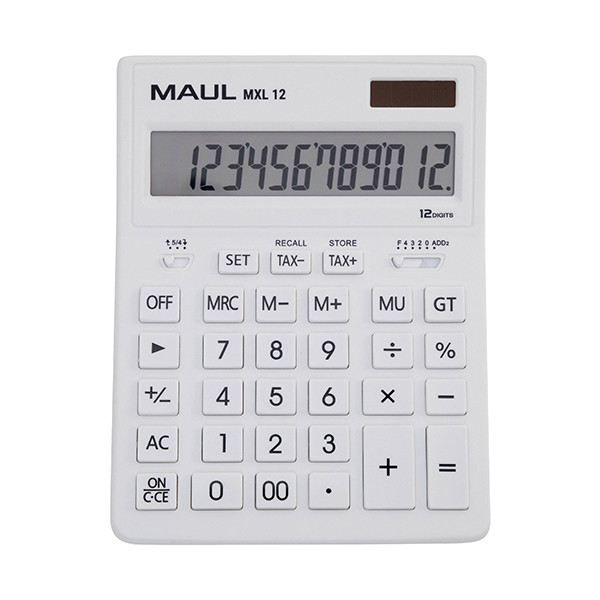 Maul MXL 12 white desktop calculator 7267002 402509 - 1