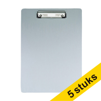 Maul aluminum A4 portrait clipboard (5-pack)