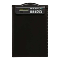 Maul black A4 portrait plastic clipboard with calculator 2325490 402317