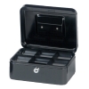 Maul black steel cash box, 20cm x 17cm x 9cm