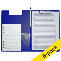 Maul blue A4 clipboard with cover (5-pack)