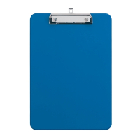 5 x Maul blue A4 portrait plastic clipboard