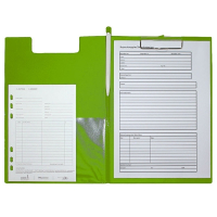 5 x Maul light green A4 portrait clipboard with cover